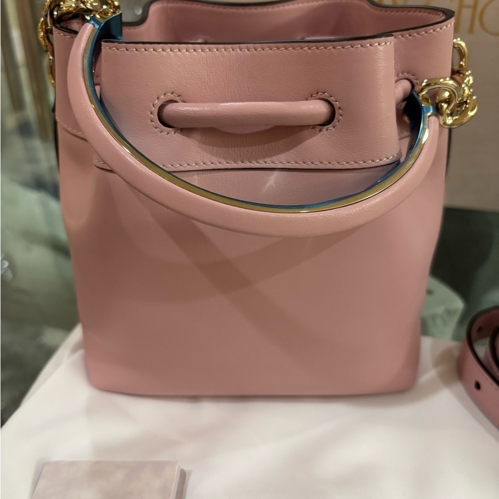 Jimmy Choo Blush Pink Bon Bon Bucket Bag - Picture 4 of 7